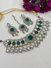 Elegant Modern Victorian Kundan Choker Necklace Set – Statement Wedding Choker Jewelry